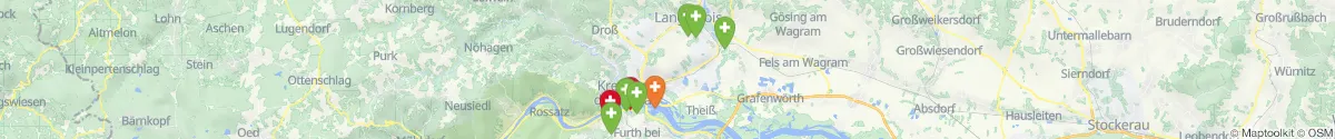 Kartenansicht für Apotheken-Notdienste in der Nähe von Droß (Krems (Land), Niederösterreich)